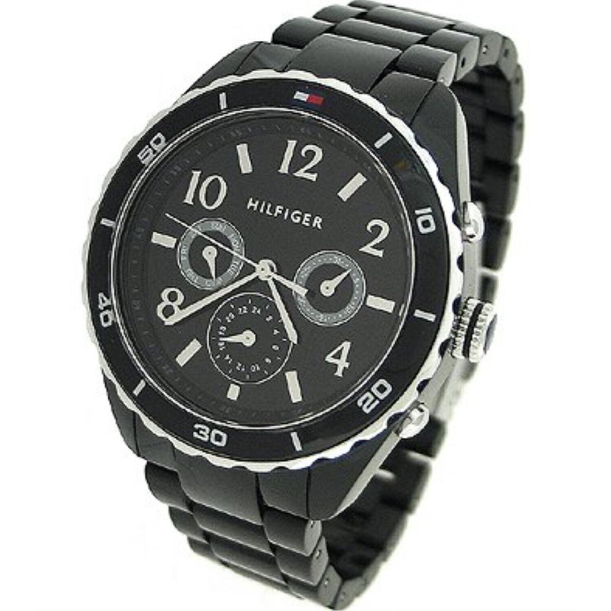 Tommy Hilfiger Black Chronograph Plastic Ladies Watch 1781084