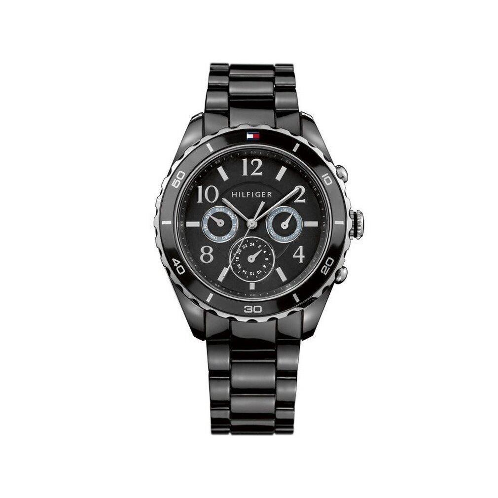 Tommy Hilfiger Black Chronograph Plastic Ladies Watch 1781084