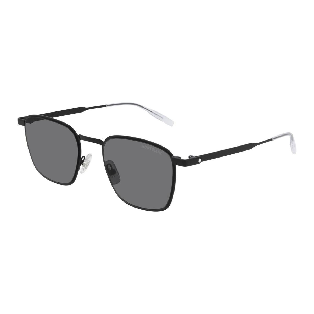Montblanc Established MB0145S 001 51 Sunglasses Black Frame Gray Lens