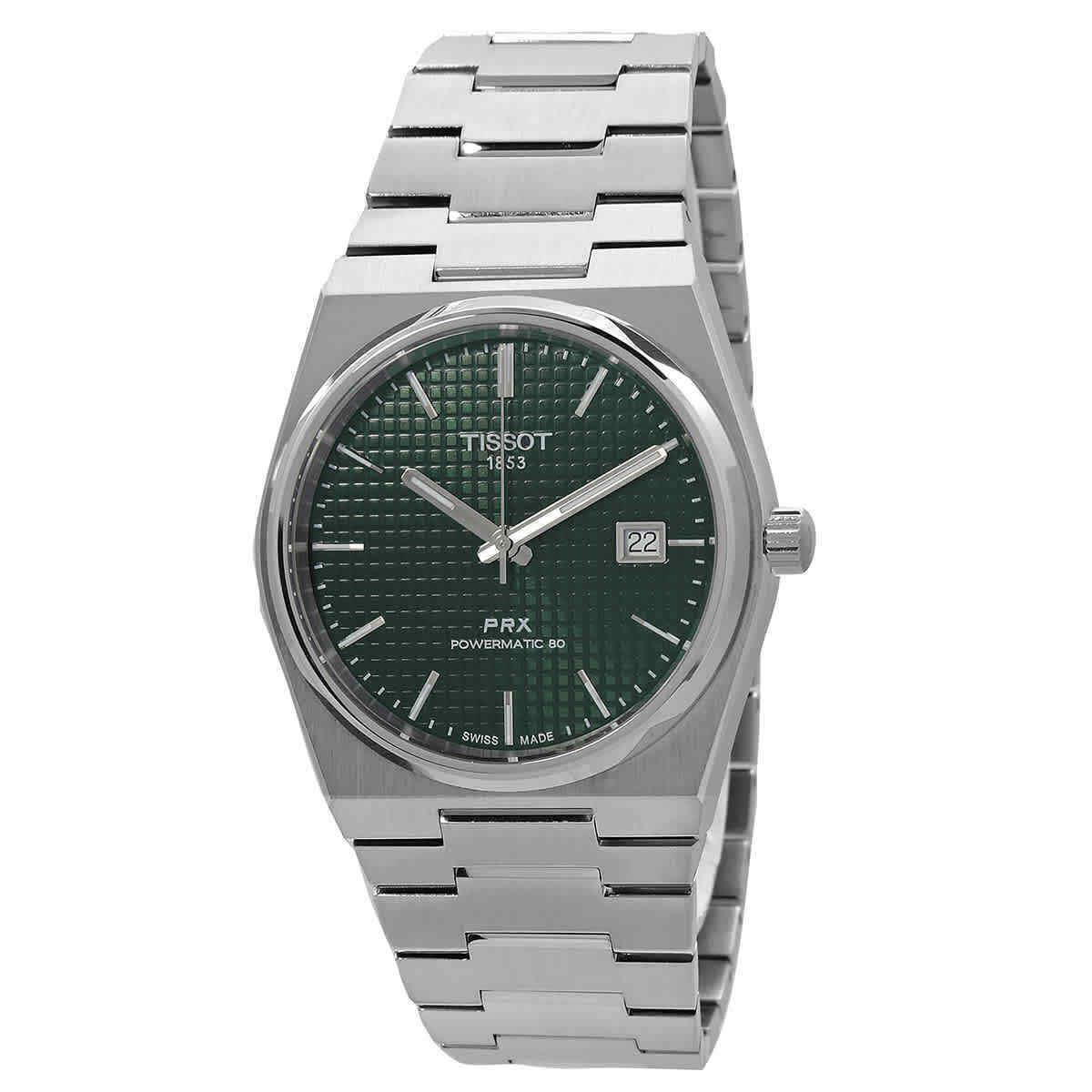 Tissot Prx Powermatic 80 Automatic Green Dial Men`s Watch T137.407.11.091.00