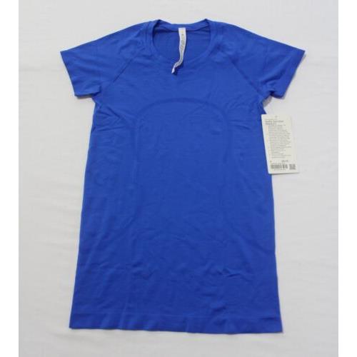 Lululemon Women`s Swiftly Tech Short Sleeve 2.0 Top RH7 Blazer Blue Tone Size 6