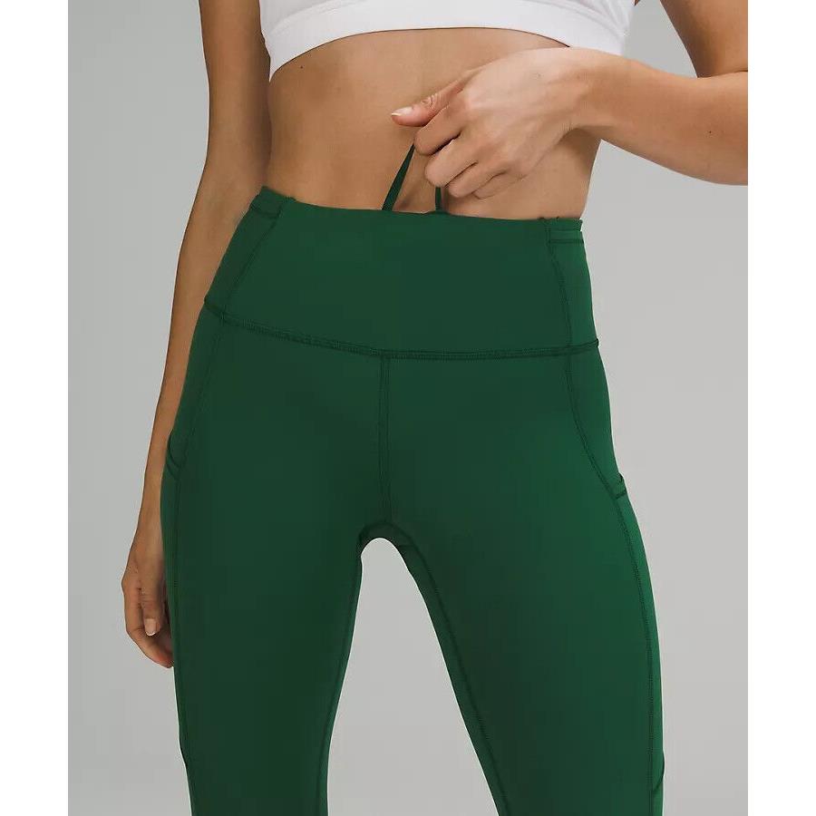Lululemon Fast Free HR Tight 25 Nulux Everglade Green LW5BXQS Size14