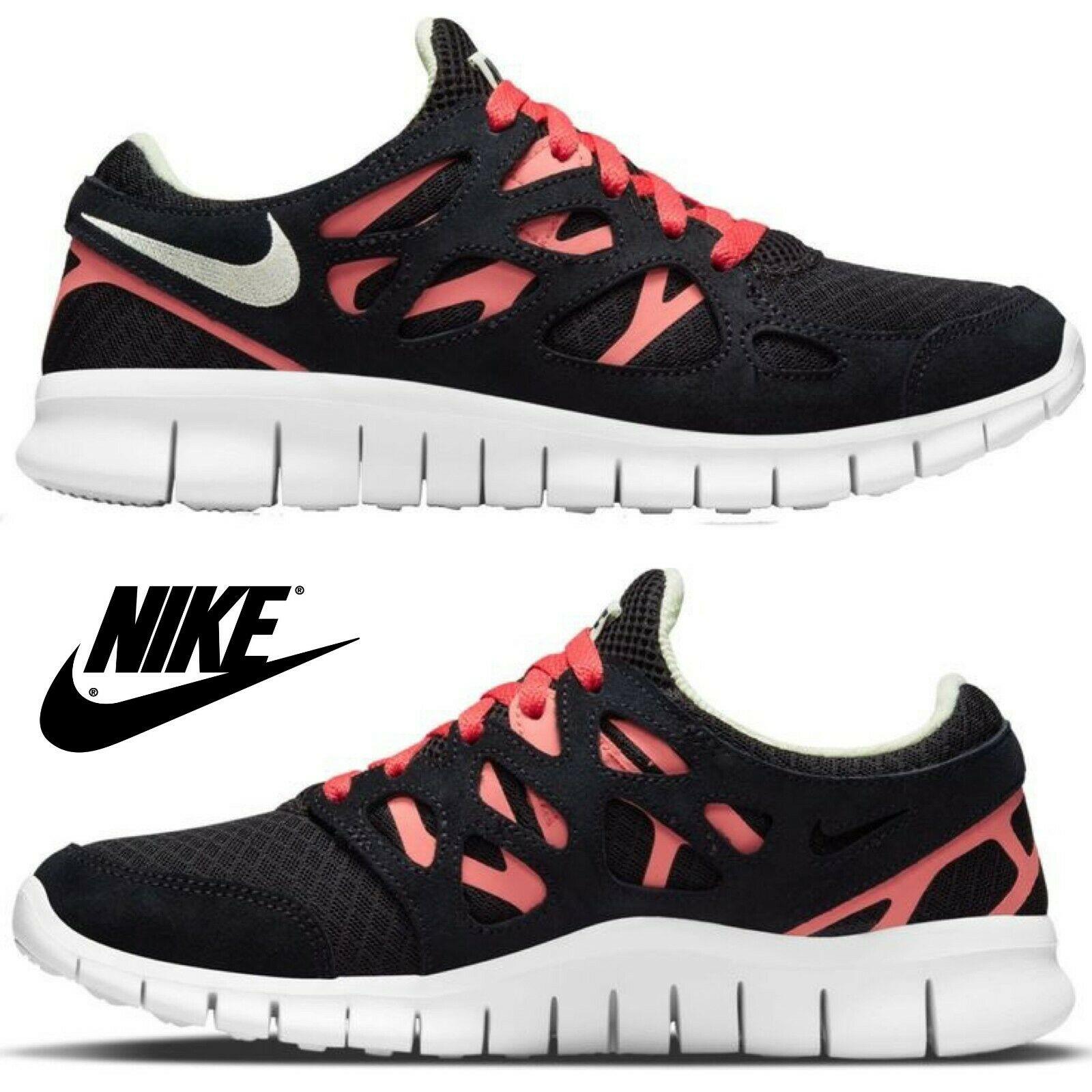Nike Women`s Free Run 2 Shoes Casual Premium Running Sneakers Sport Gym Black - Black , BLACK/LIME/EMBER/PNK SALT Manufacturer