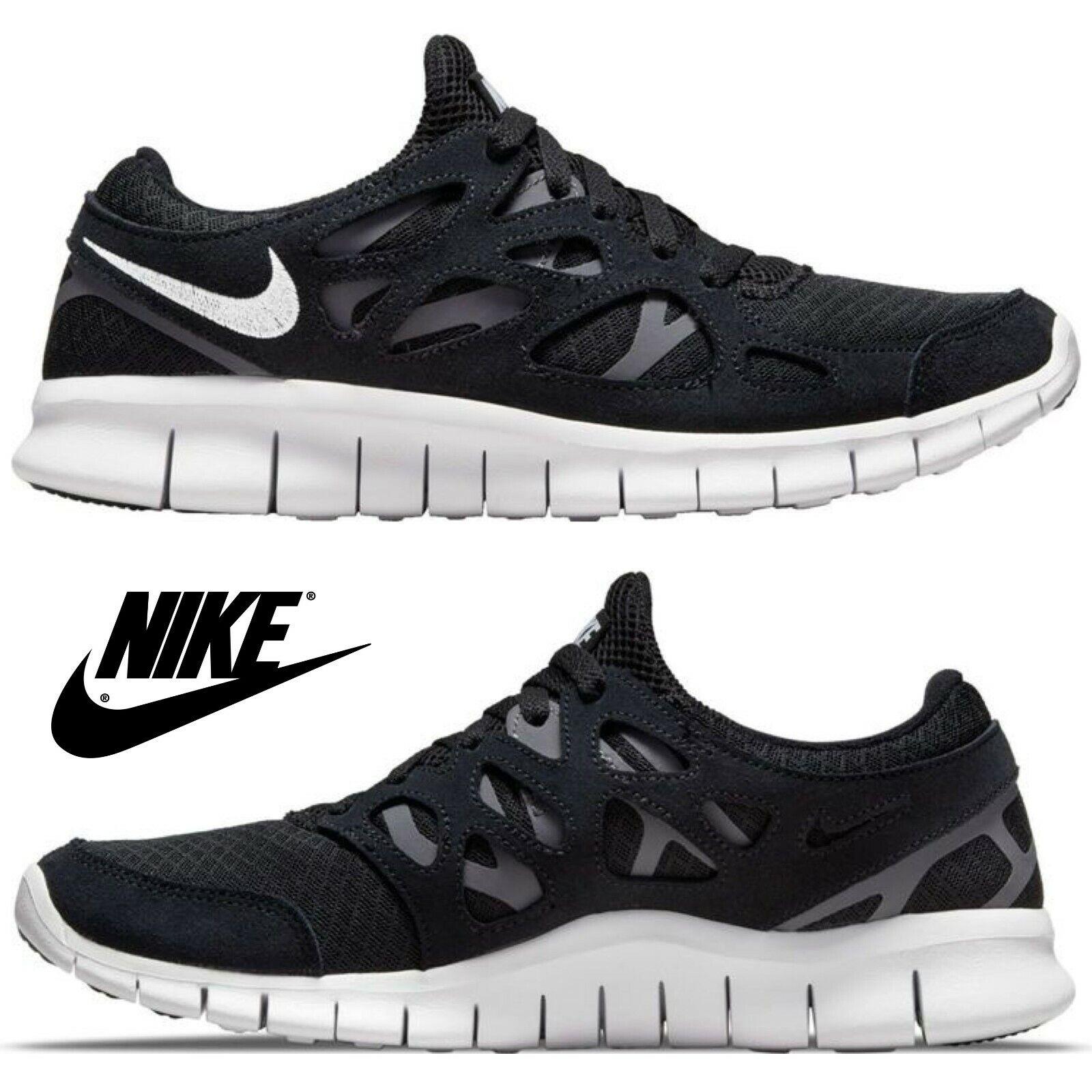Nike Women`s Free Run 2 Shoes Casual Premium Running Sneakers Sport Gym Black - Black , BLACK/WHITE/DARK GREY Manufacturer