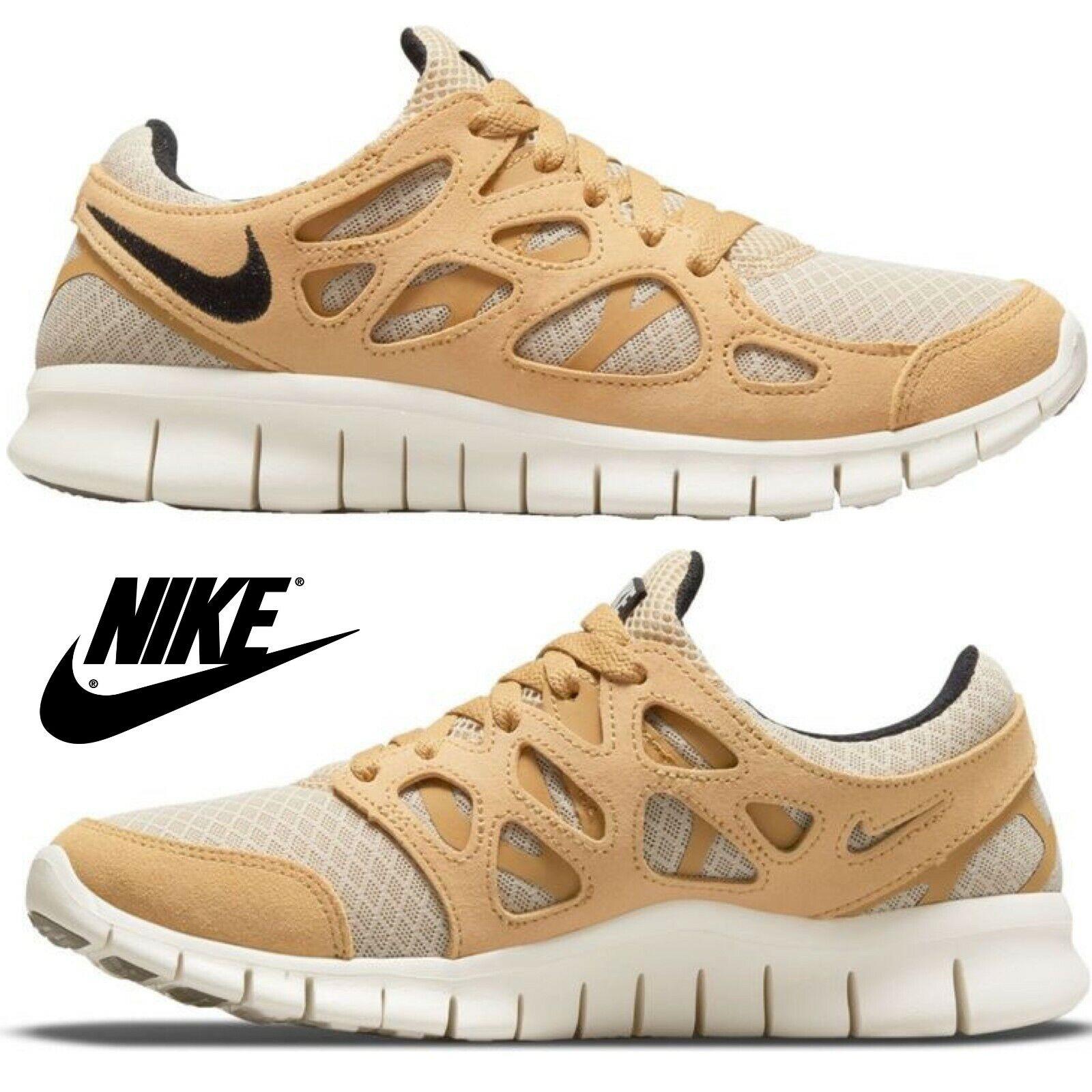 Nike Women`s Free Run 2 Shoes Casual Premium Running Sneakers Sport Gym Brown