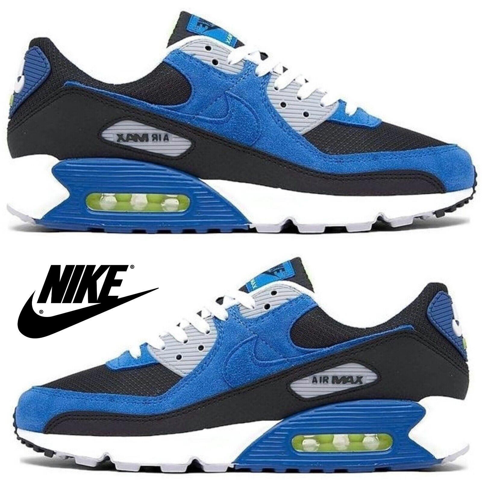 Nike Air Max 90 Casual Men`s Sneakers Running Athletic Sport Comfort Shoes Blue