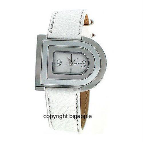 Dkny White Leather Ladies Watch NY4564