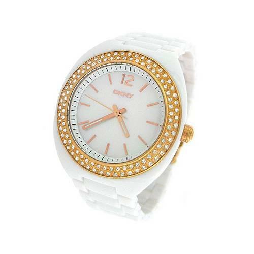 Dkny Mother-of-pearl Crystal 50M Ladies Watch NY8096