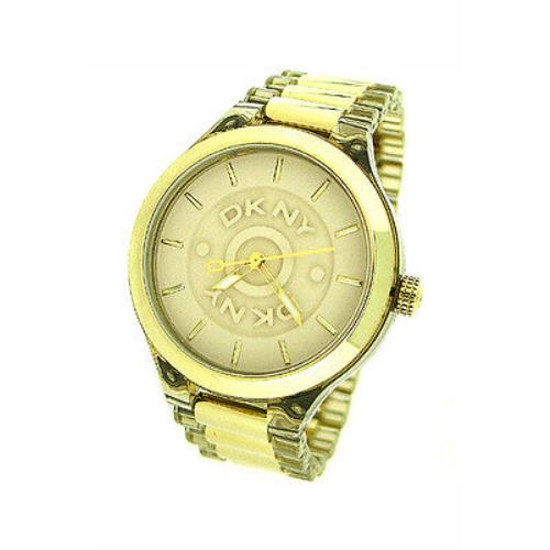 Dkny Gold Tone Bracelet 50M Ladies Watch NY8168