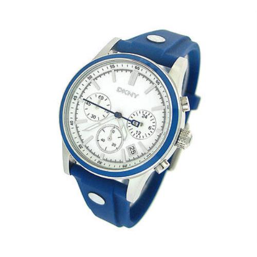 Dkny Chronograph Blue Rubber 50M Ladies Watch NY8173