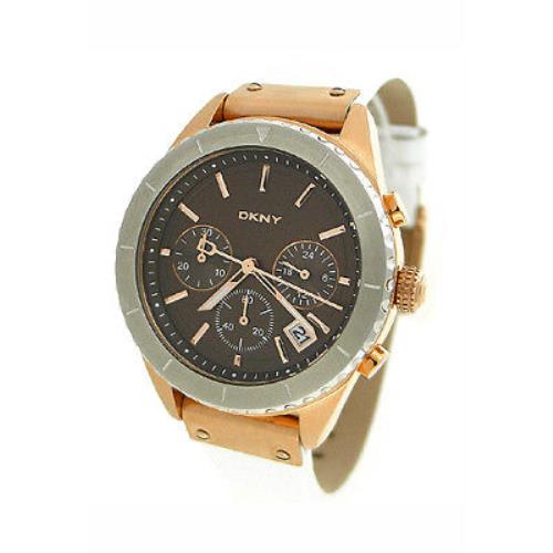 Dkny Chronograph Leather 50M Ladies Watch NY8516