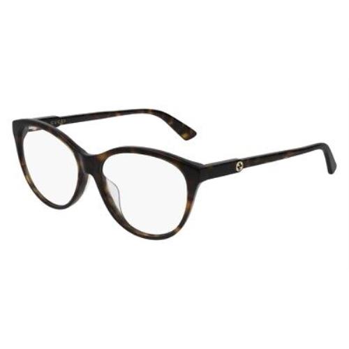 Gucci Logo GG 0486OA Eyeglasses 002 Havana