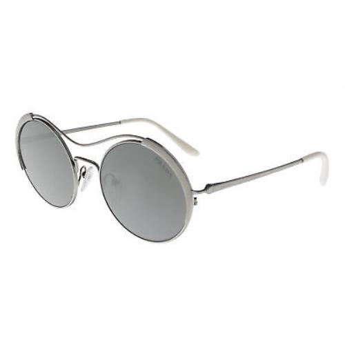 Prada PR55VS 402407 Conceptual Gunmetal/matte Gunmetal Oval Sunglasses - Gunmetal/Matte Gunmetal , Gunmetal/Matte Gunmetal Frame, Grey Mirror Lens
