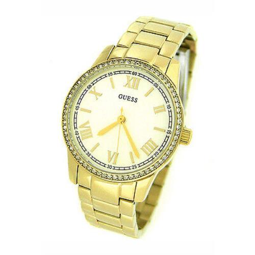 Guess Crystal Gold Tone Bracelet Ladies Watch U12645L1
