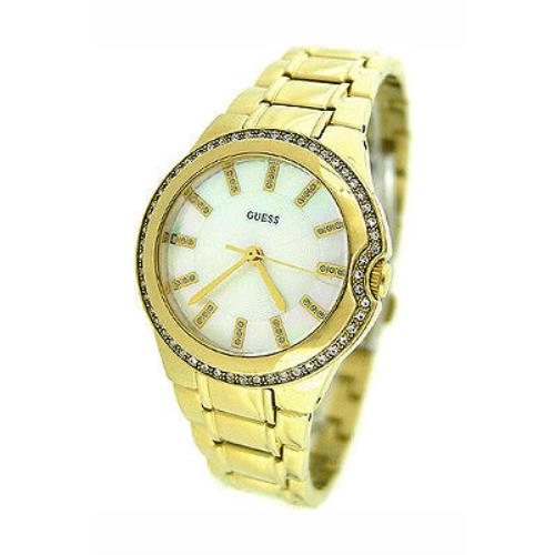 Guess Mother-of-pearl Gold Tone Ladies Watch U12658L1