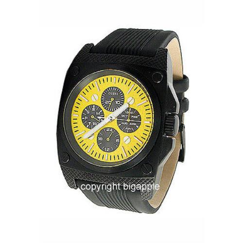 Guess Multi-functions Date Month Day Resin Band Mens Watch