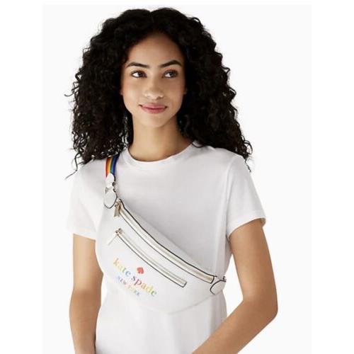 kate spade white belt