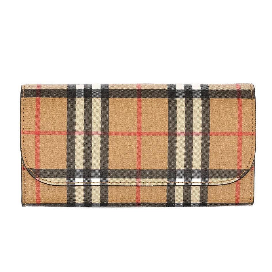 Burberry Halton Vintage Check Bonded Leather Wallet Clutch