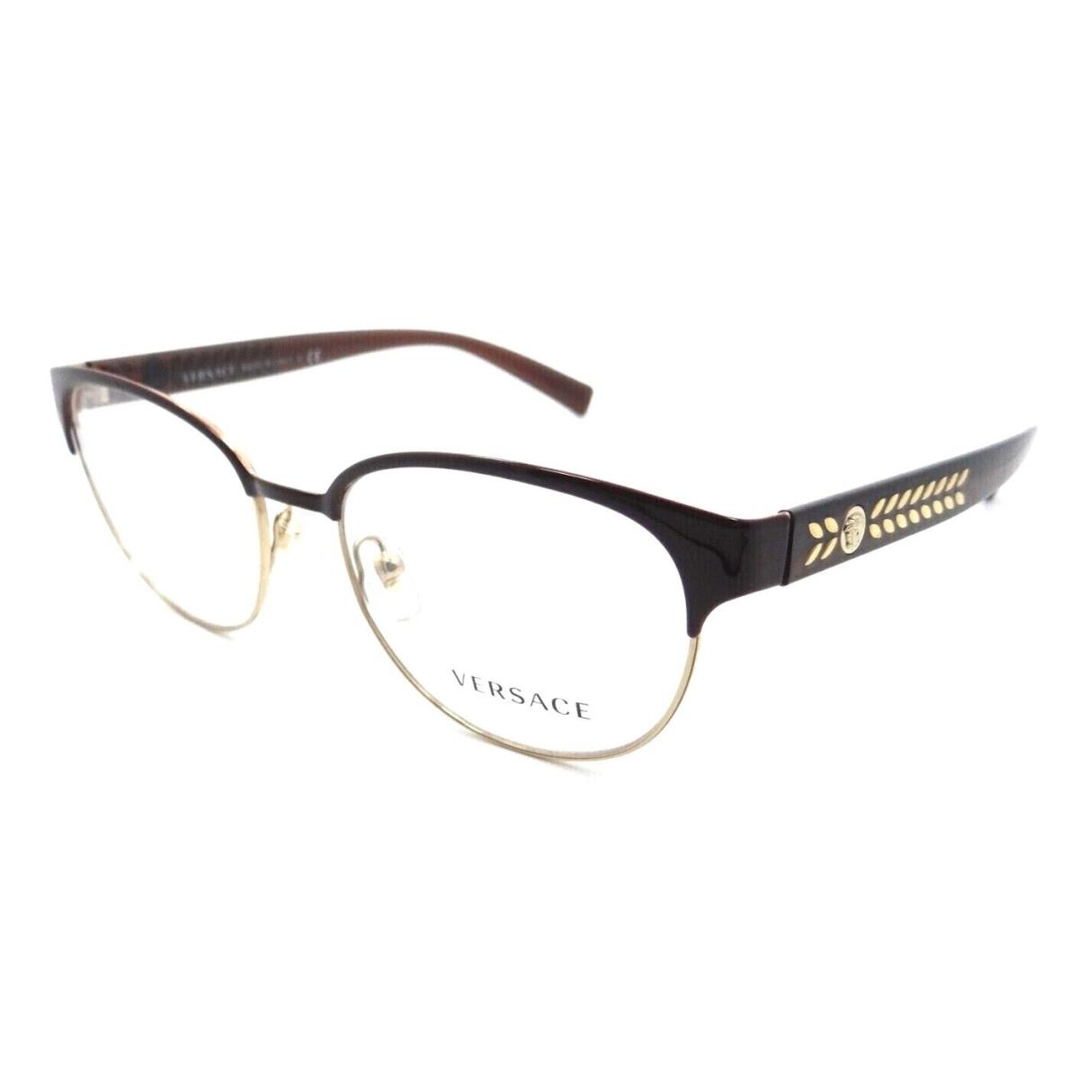 Versace Eyeglasses Frames VE 1256 1435 53-17-140 Dark Red / Gold Made in Italy