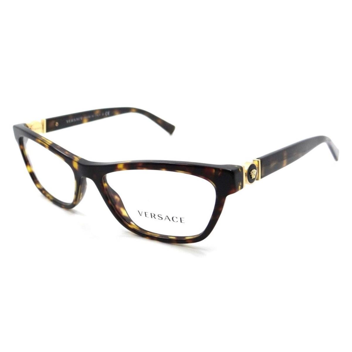 Versace Eyeglasses Frames VE 3272 108 52-16-140 Dark Havana Made in Italy