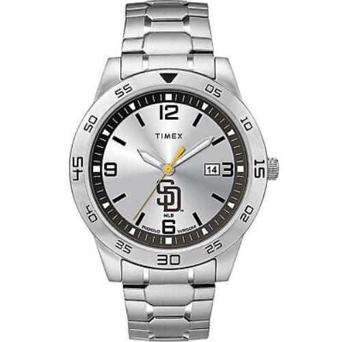 Timex Men`s Men`s Citation Padres Silver Analog Watch Timepiece Active