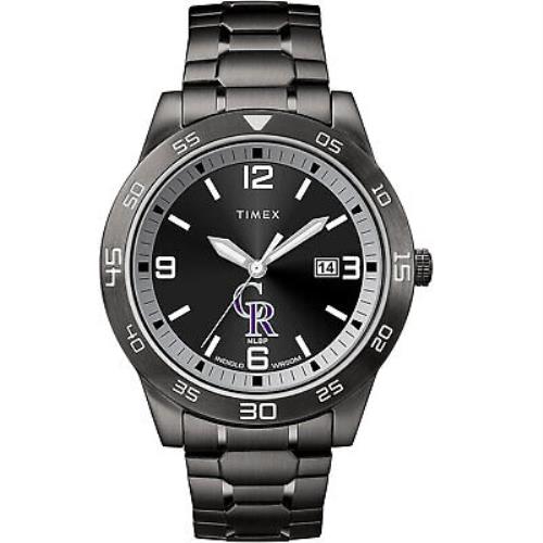 Timex Men`s Men`s Acclaim Rockies Black Analog Watch Timepiece Active Sports