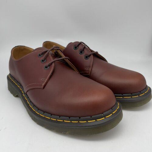 Dr Martens 1461 Men 3 Eye Leather Shoe In Brown Black Size US 10