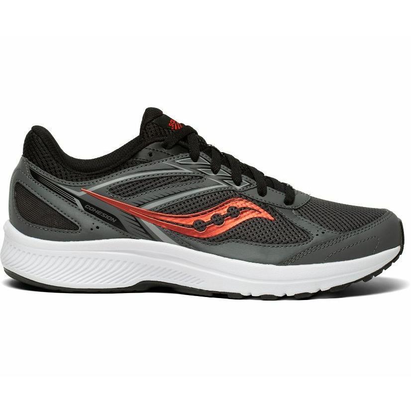 Saucony Cohesion 14 Men`s Running Shoes Charcoal/flame Size 10