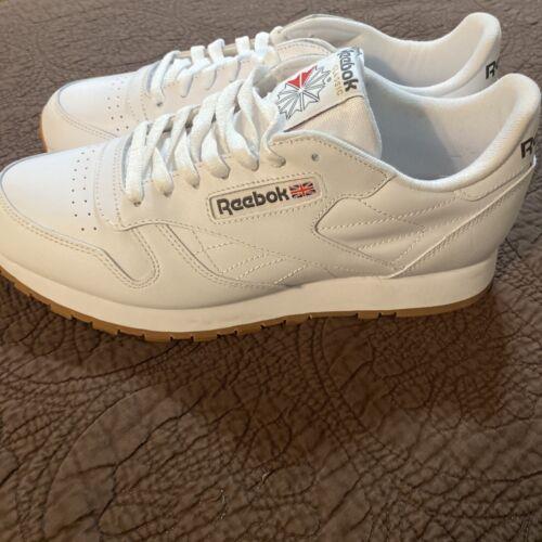 Reebok Classic Leather White Gum Mens Running Tennis Shoes Item 49797 