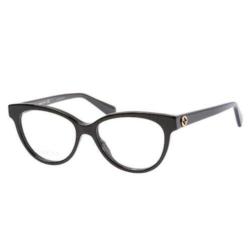 Gucci GG 0373O Women Cat-eye Eyeglasses in Black Frame W/demo Lens