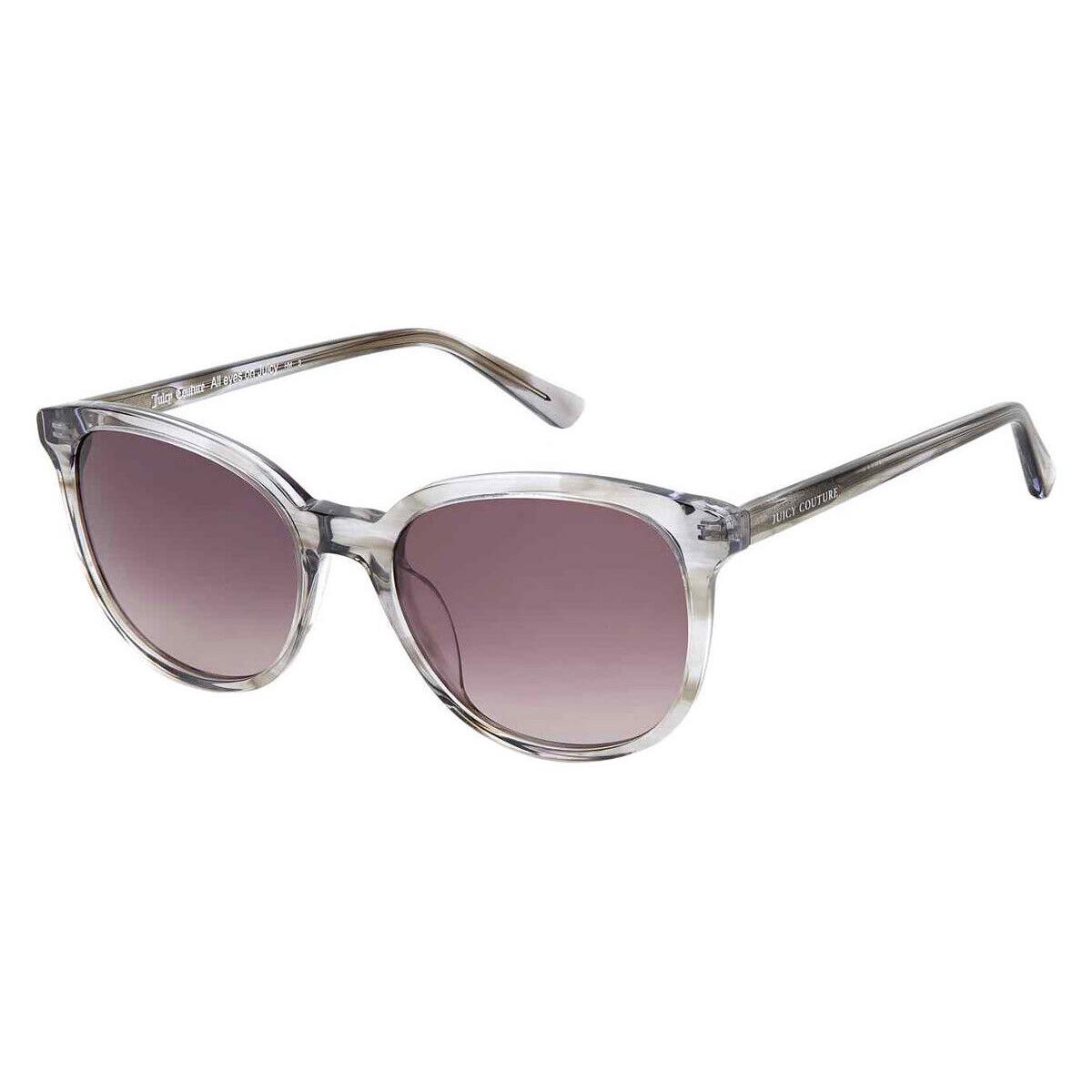 Juicy Couture 619/G/S Sunglasses Gray Horn Burgundy Shaded 54