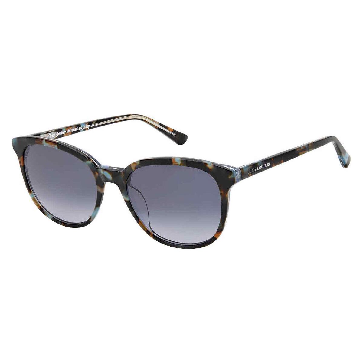 Juicy Couture 619/G/S Sunglasses Teal Havana Gray Shaded 54