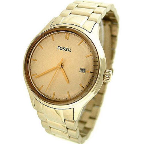 Fossil Gold Tone Bracelet Date Ladies Watch ES3161