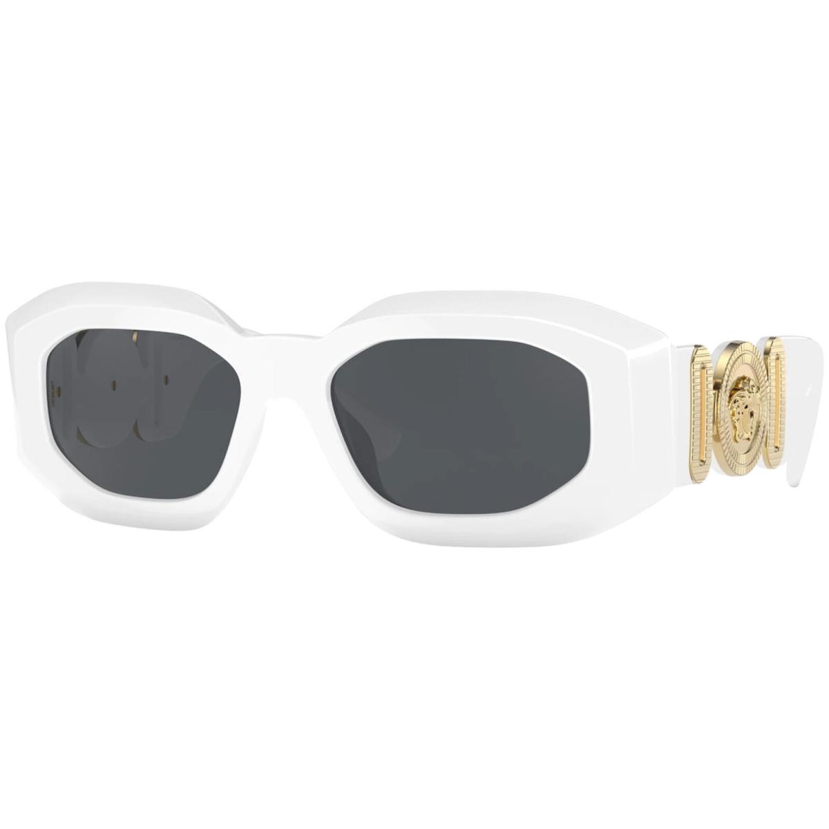 Versace Maxi Medusa Biggie White Rectangle Sunglasses - VE4425U 31487 53 - Italy