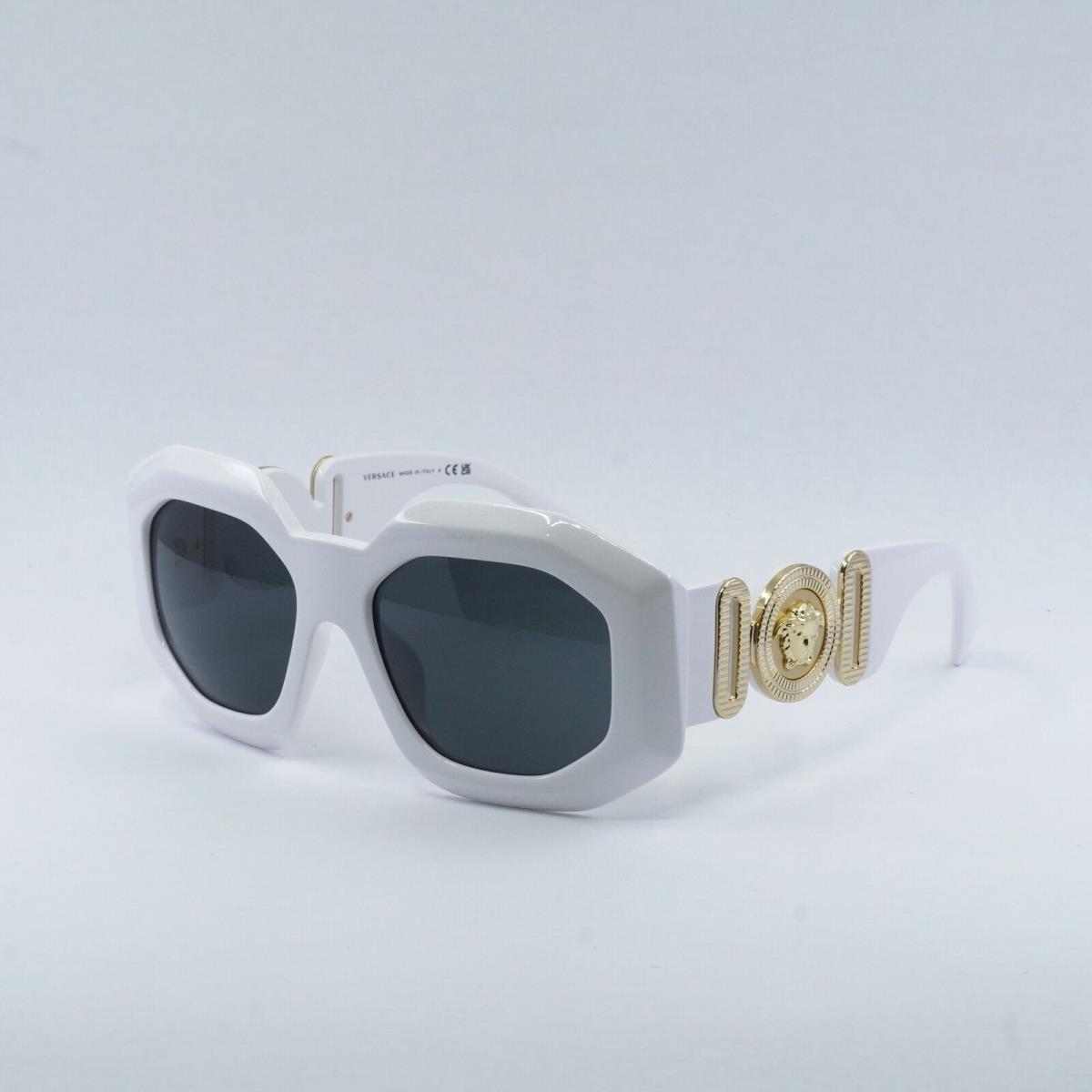 Versace VE4424U 314/87 White/dark Grey 56-18-145 Sunglasses - Frame: white, Lens: Dark Grey, Code: 314/87