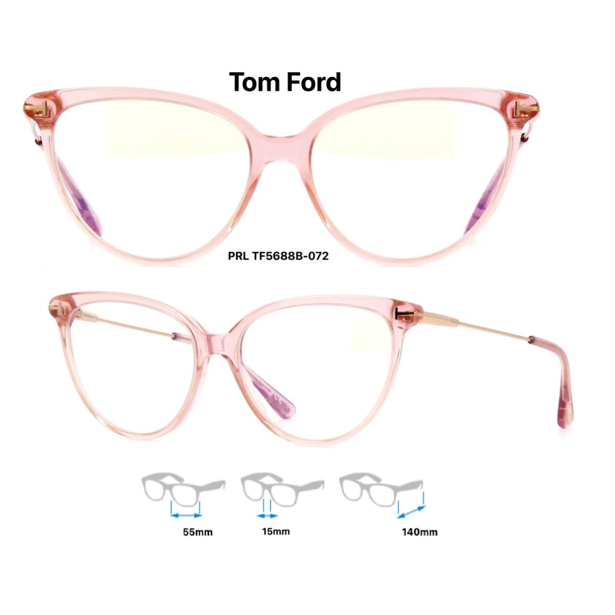 Tom Ford TF 5688-B 072 Eyeglass Frames Pink Ice FT 5688-B 072