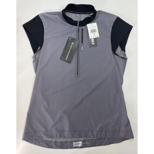Adidas Women`s Terrex Agravic 1/4 Zip Windshirt Running Shirt Size Medium