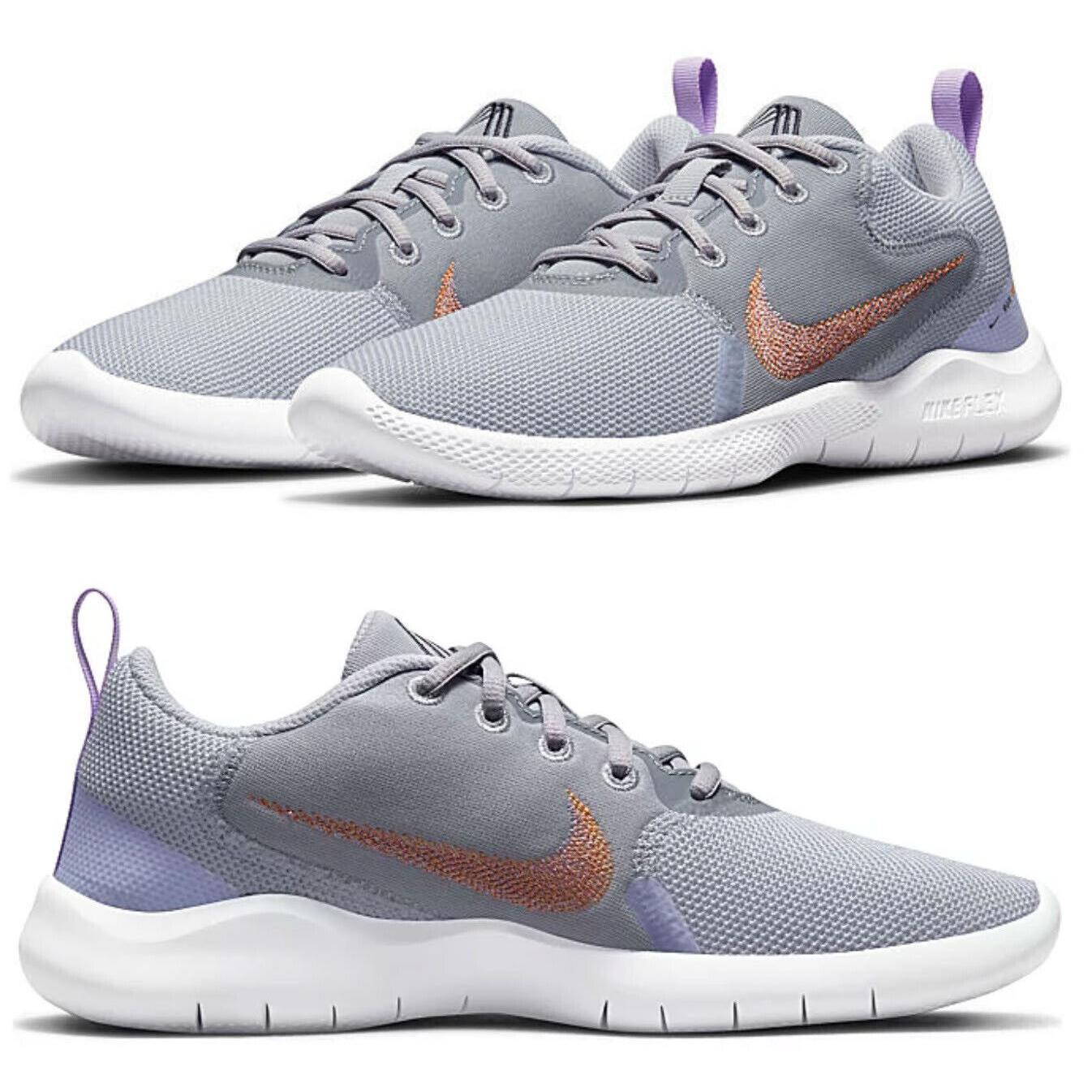 Nike Flex Summer Casual Running Shoes Women`s Sneakers Gray Purpl All Sizes