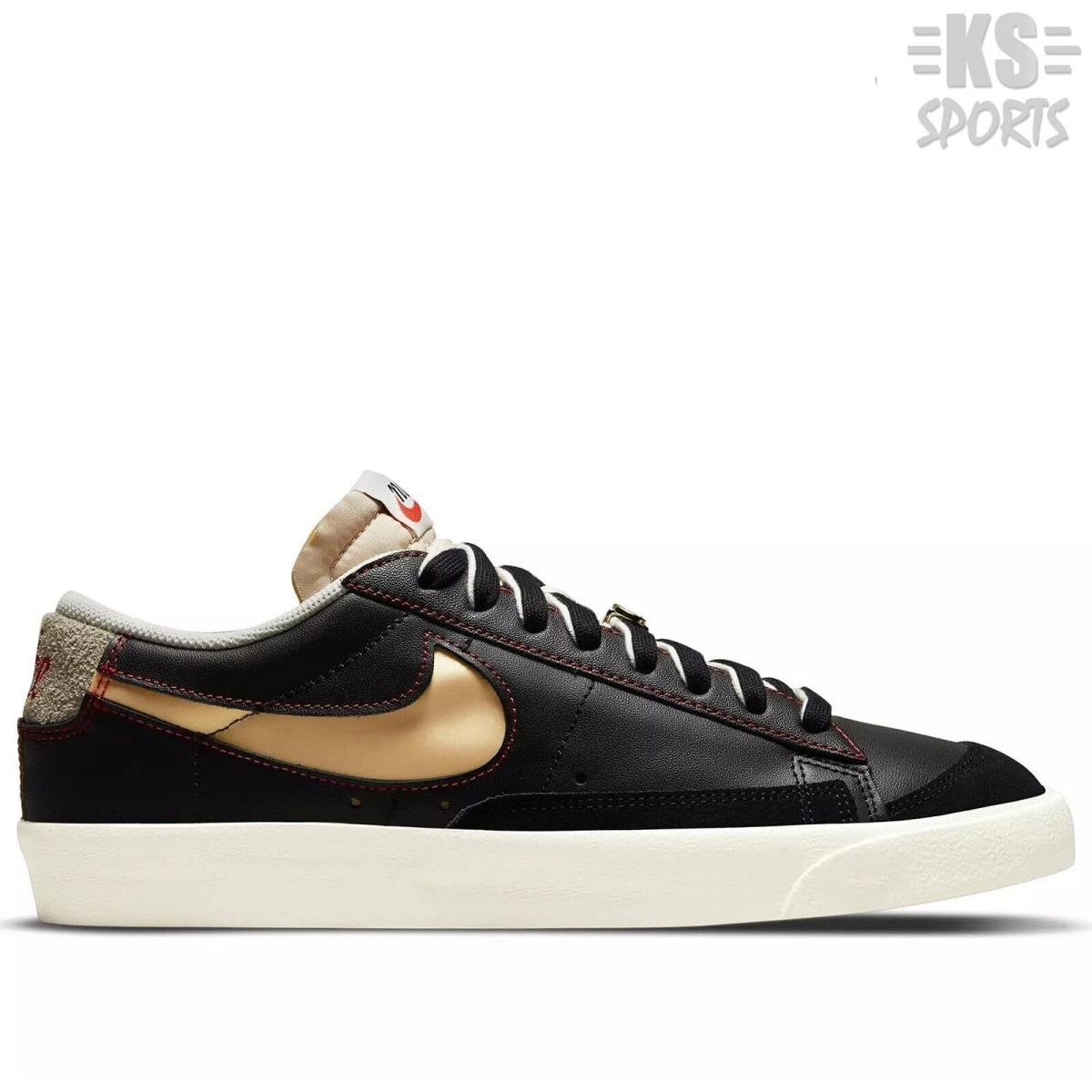 Nike Blazer Low `77 Premium `removable Swoosh` Black Men`s Shoes DH4370-001