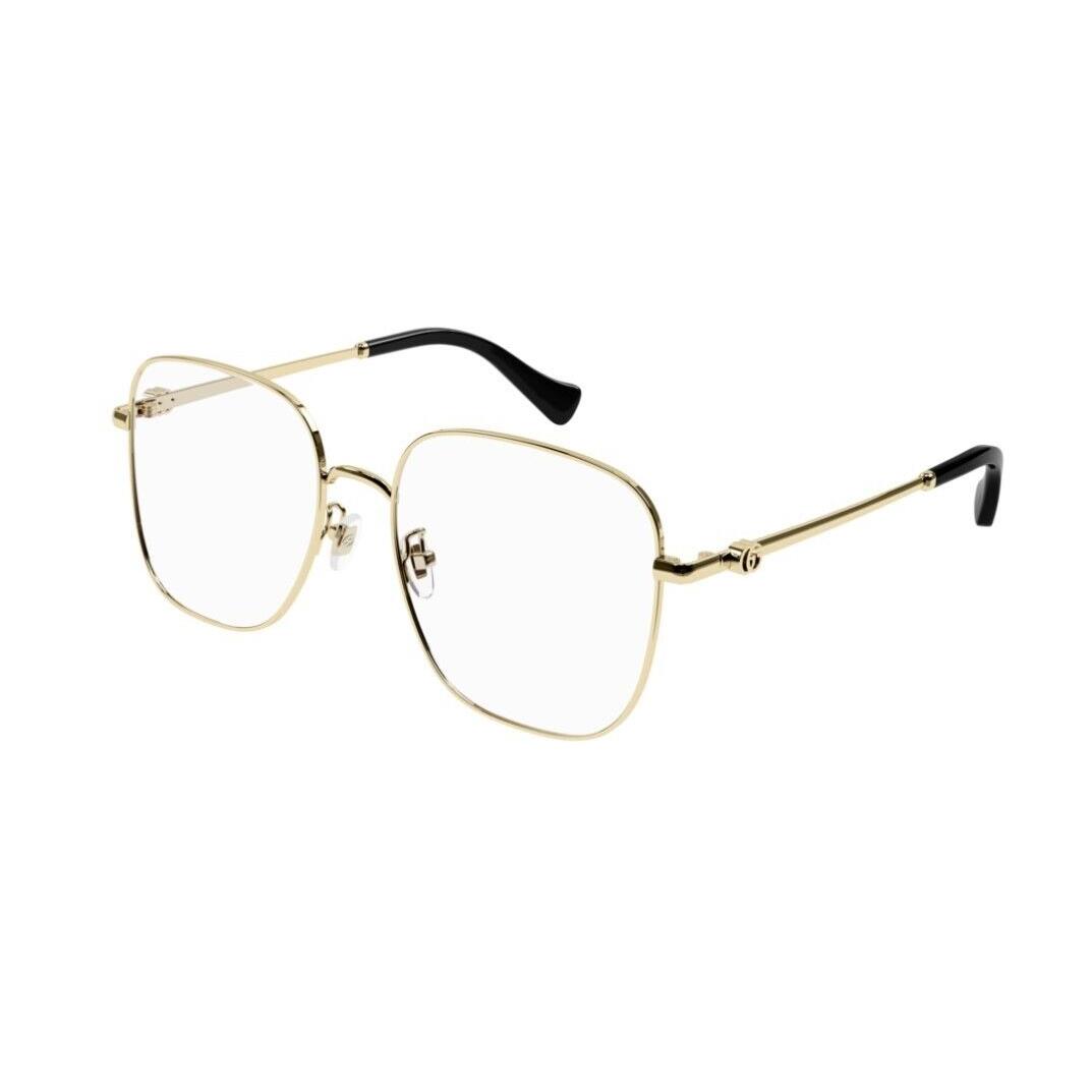 Gucci GG1144O 001 Gold Square Women`s Eyeglasses