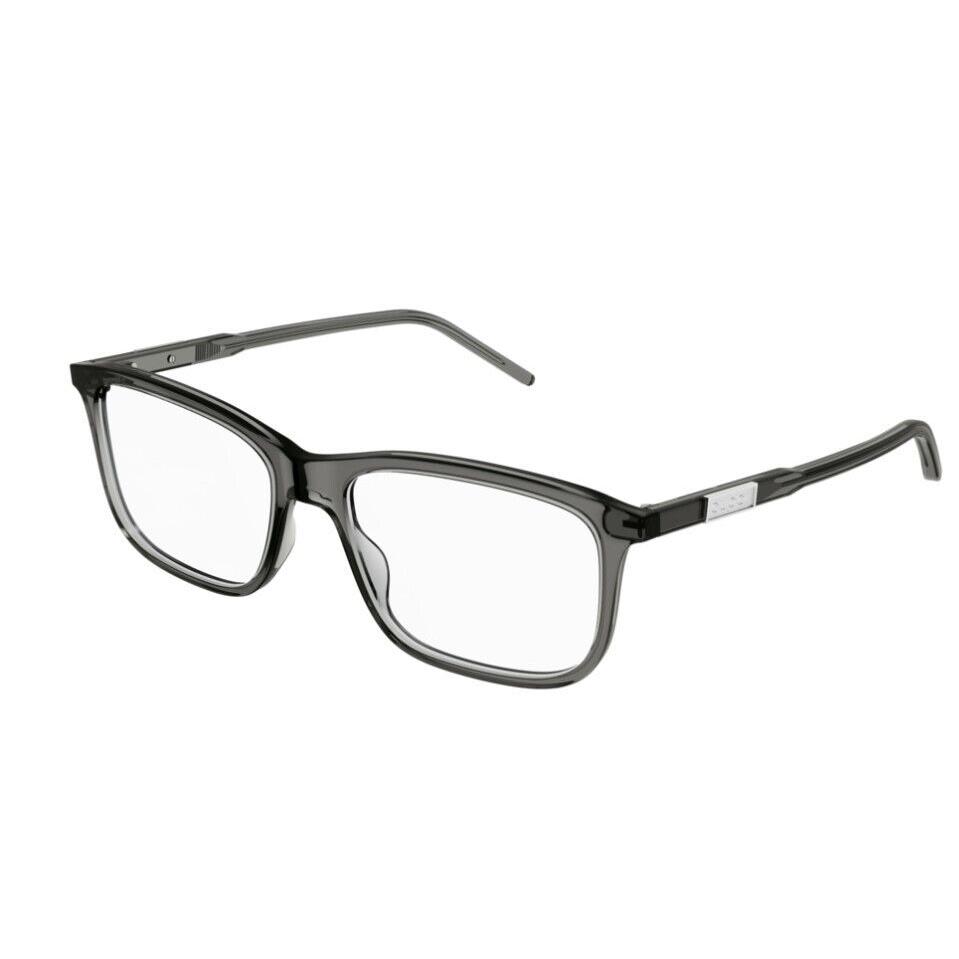 Gucci GG1159O 002 Grey Rectangle Men`s Eyeglasses - Grey Frame