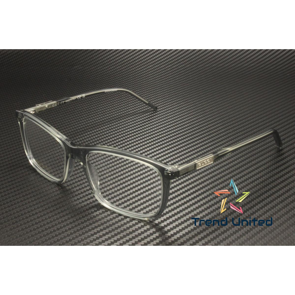 Gucci GG1159O 002 Rectangular Squared Grey Demo Lens 56 mm Men`s Eyeglasses - Frame: Grey