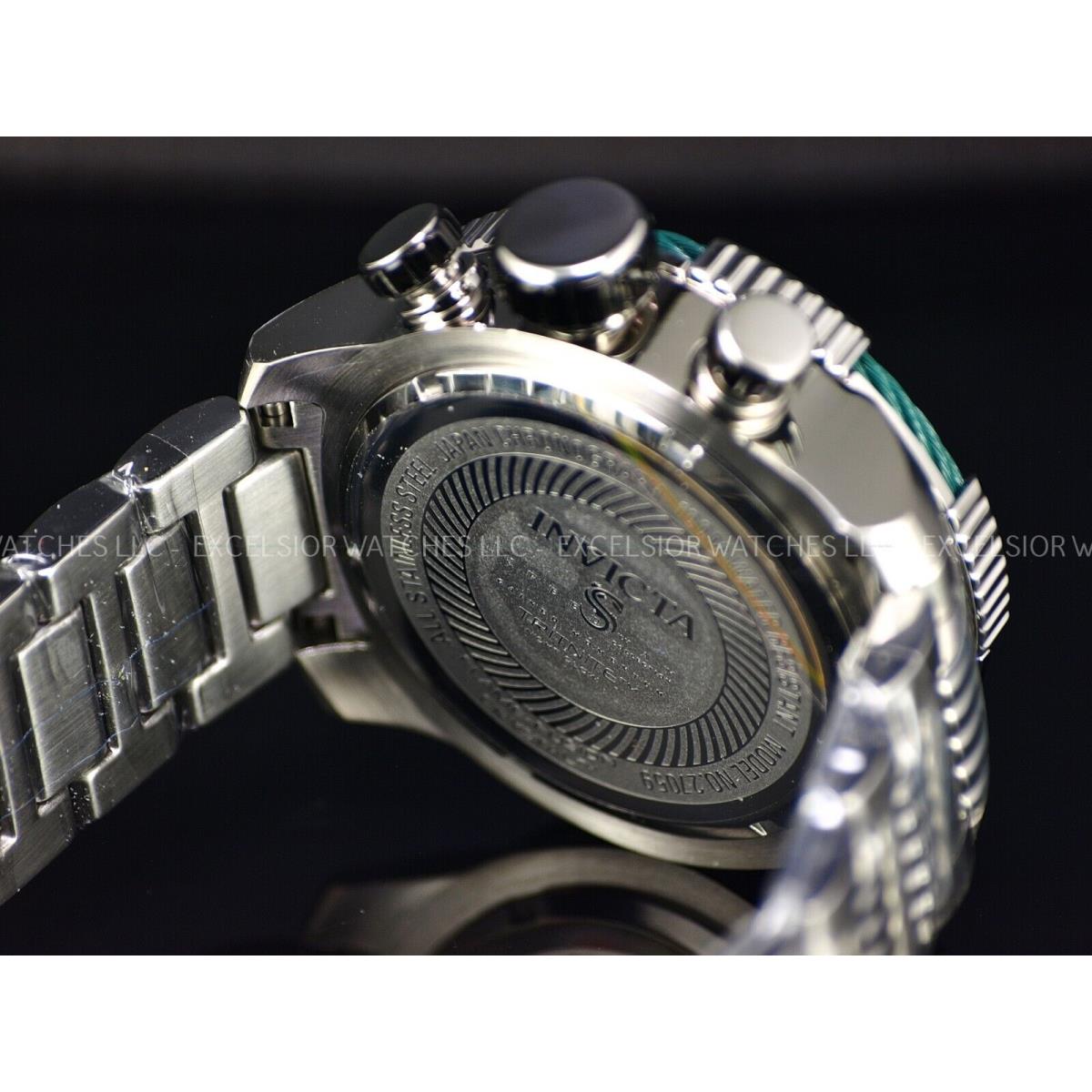 Invicta watch Speedway - Silver Dial, Silver Band, Green Bezel