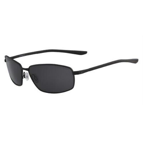 Nike Pivot Six EV1091 Men Sunglasses Rectangle 62mm - Satin Black / Gray Frame, 001 Satin Black/Grey Code