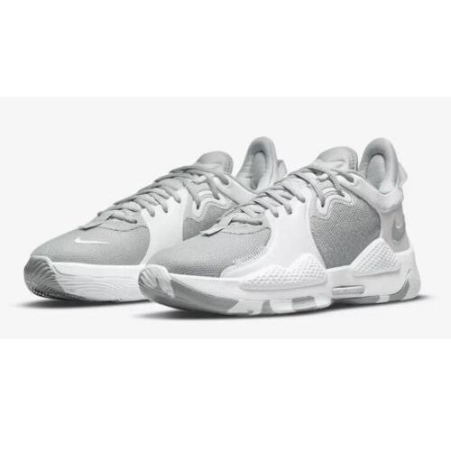 Men s Nike PG 5 TB Wolf Grey White Basketball Shoes DA7758-002 Sz 8