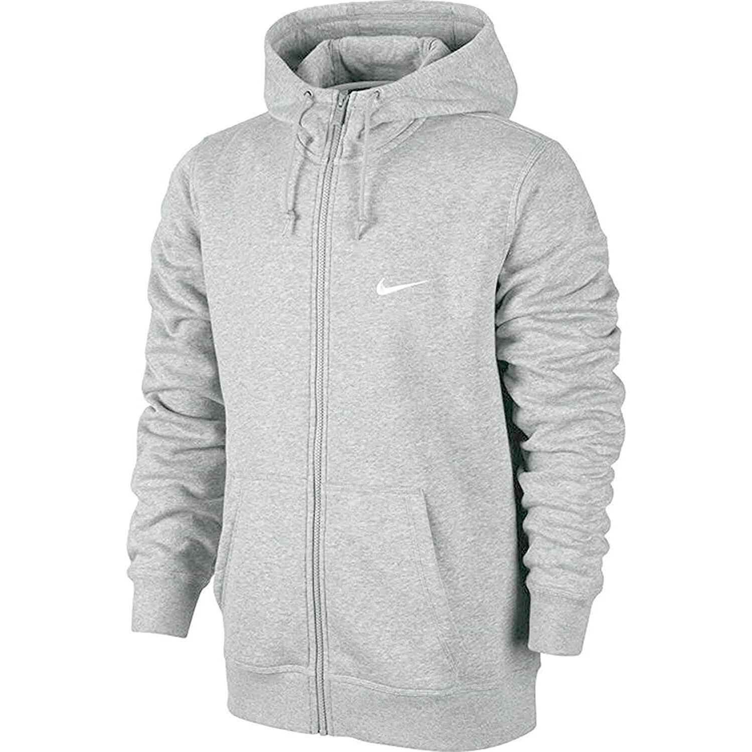 Nike Men`s Club Swoosh Full Zip Fleece Hoodie Size: Large w Tags