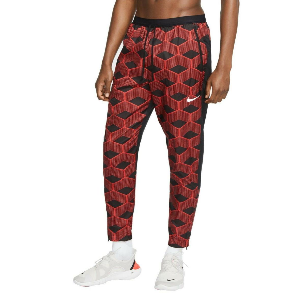 Nike Pro Running Team Kenya Mens Shield Track Pants Red Black Size L CV0398-673