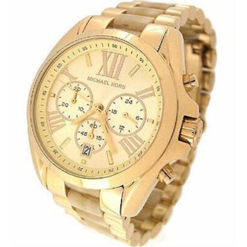 Michael Kors Chronograph Bradshaw Gold Tone Date Ladies Watch MK5722