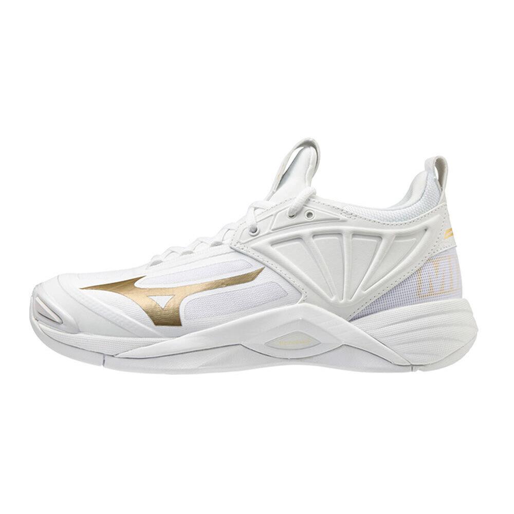 Mizuno Women`s Wave Momentum 2 Shoes White/Gold