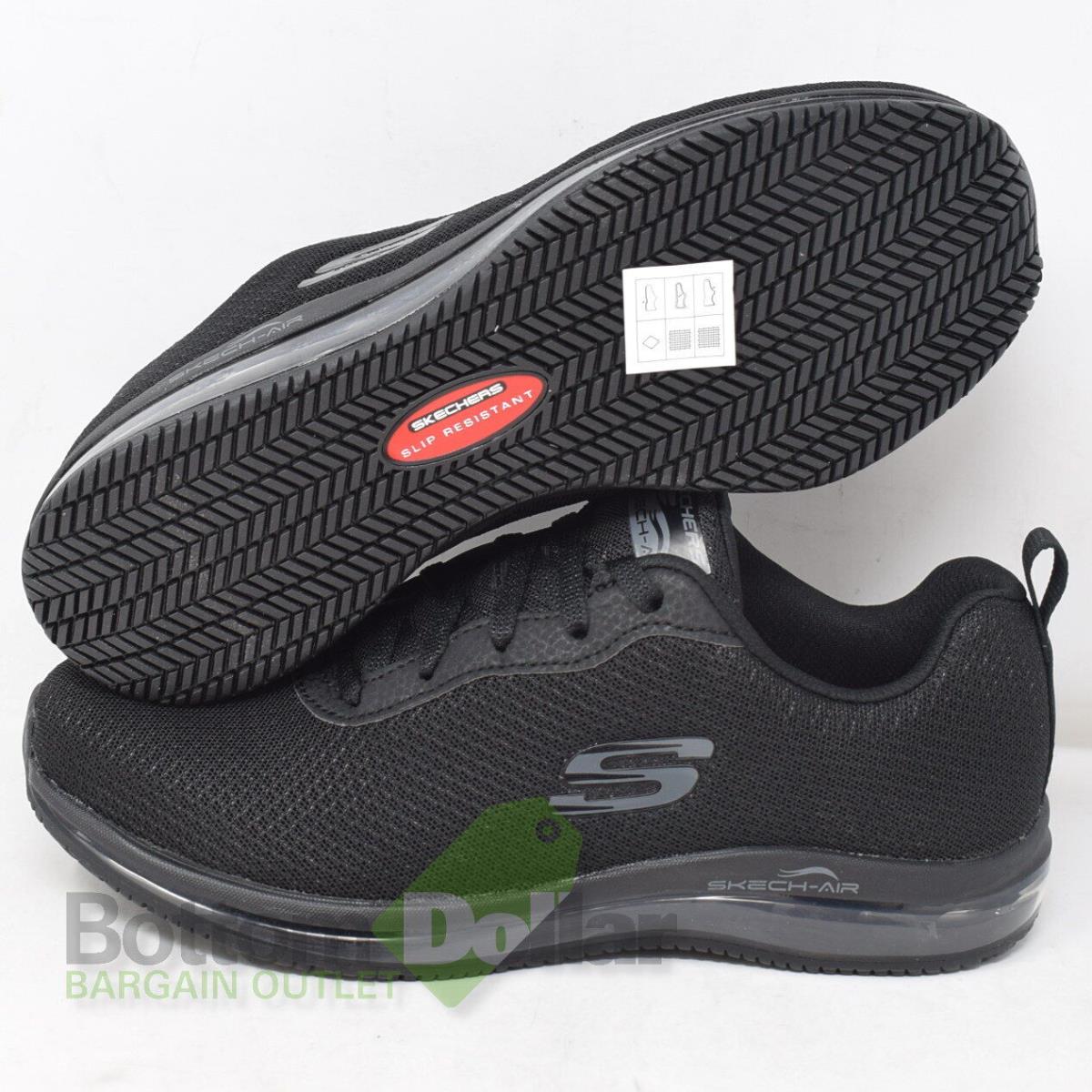 Skechers Work 77274 Women`s Memory Foam Skech-air Slip-resistant Shoes Black
